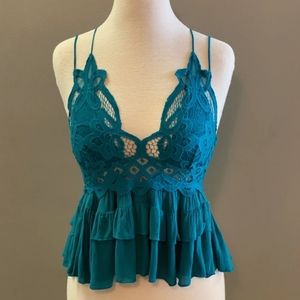 Free people Adella cami teal